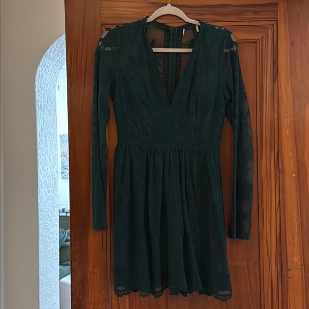 Free People emerald green dress